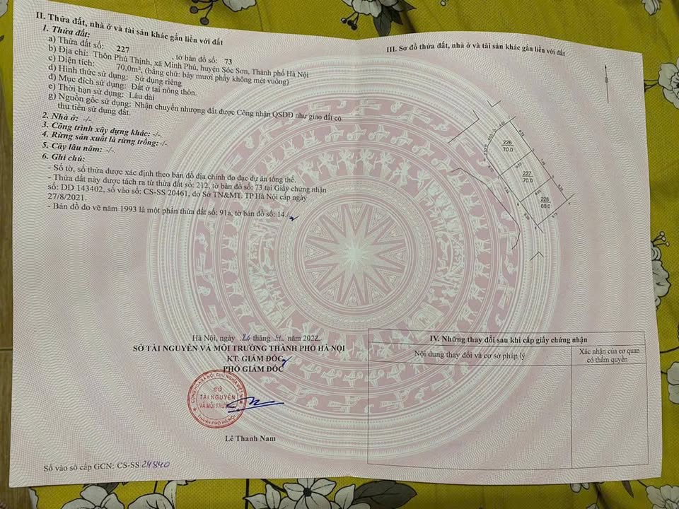 Lô đất Phú Thịnh, Sóc Sơn 70m² giá 1.5 tỷ - Cắt lỗ sâu, cơ hội đầu tư hấp dẫn!