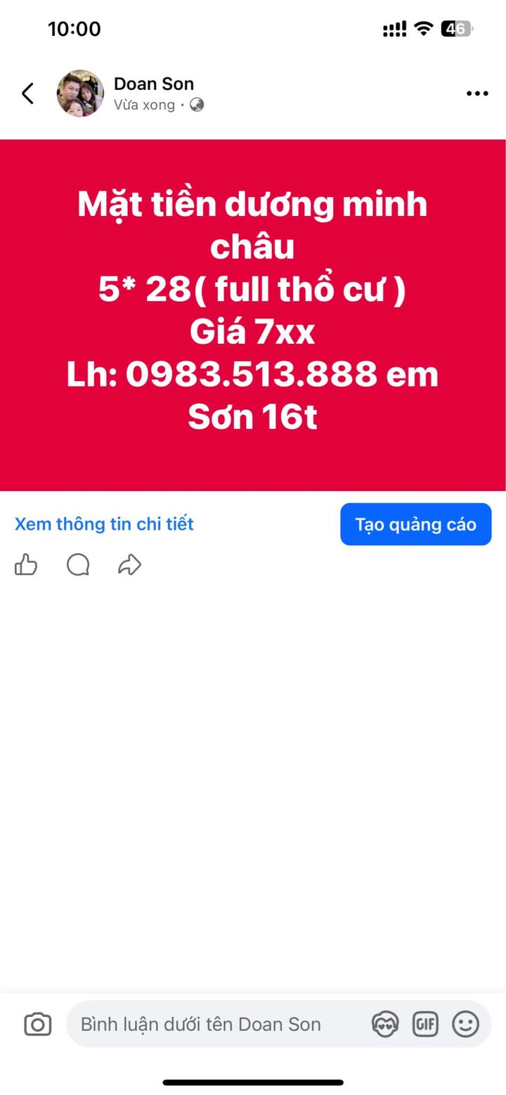 FrontHouse 28m² Dương Minh Châu giá 7xx tỷ - Sổ hồng đầy đủ, chính chủ bán!