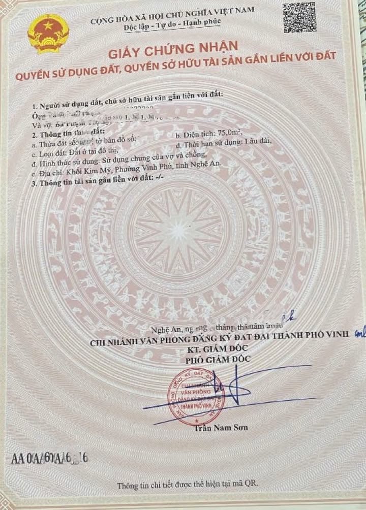 FrontHouse Mặt đường 35 M Nghi Phú 75m² - Kinh doanh thuận lợi!