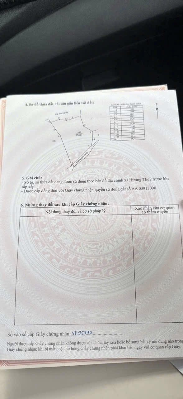 Đất nền Hương Thủy 10.000m² giá 8 tỷ - Cơ hội đầu tư hiếm có!