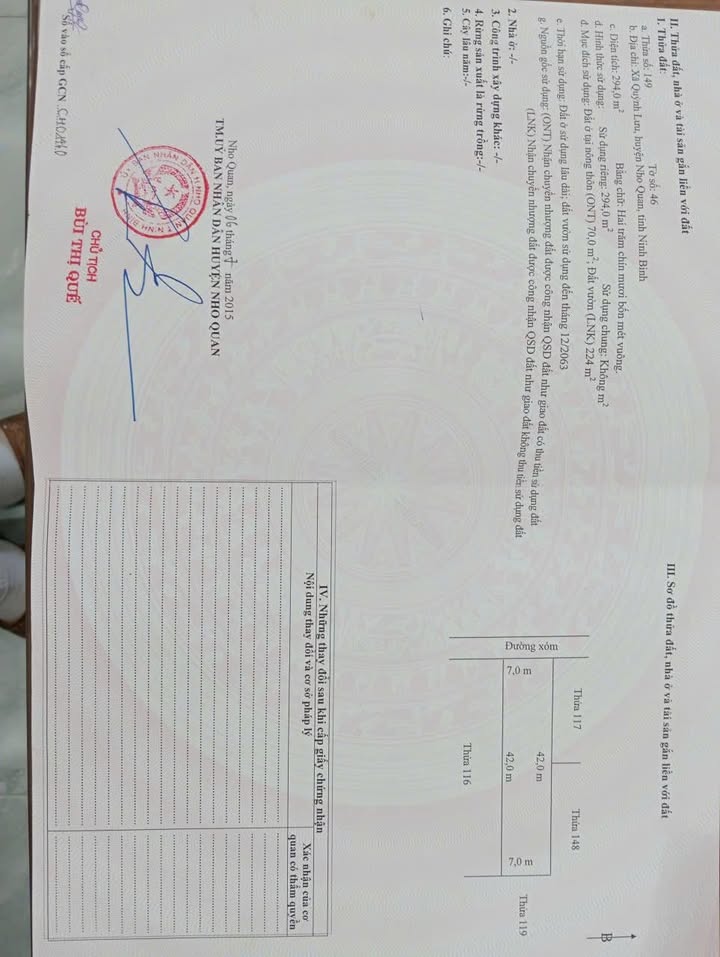 Đất thổ cư thôn Xanh, Quỳnh Lưu 294m² giá chỉ 1.2 tỷ - Đầu tư sinh lời nhanh!