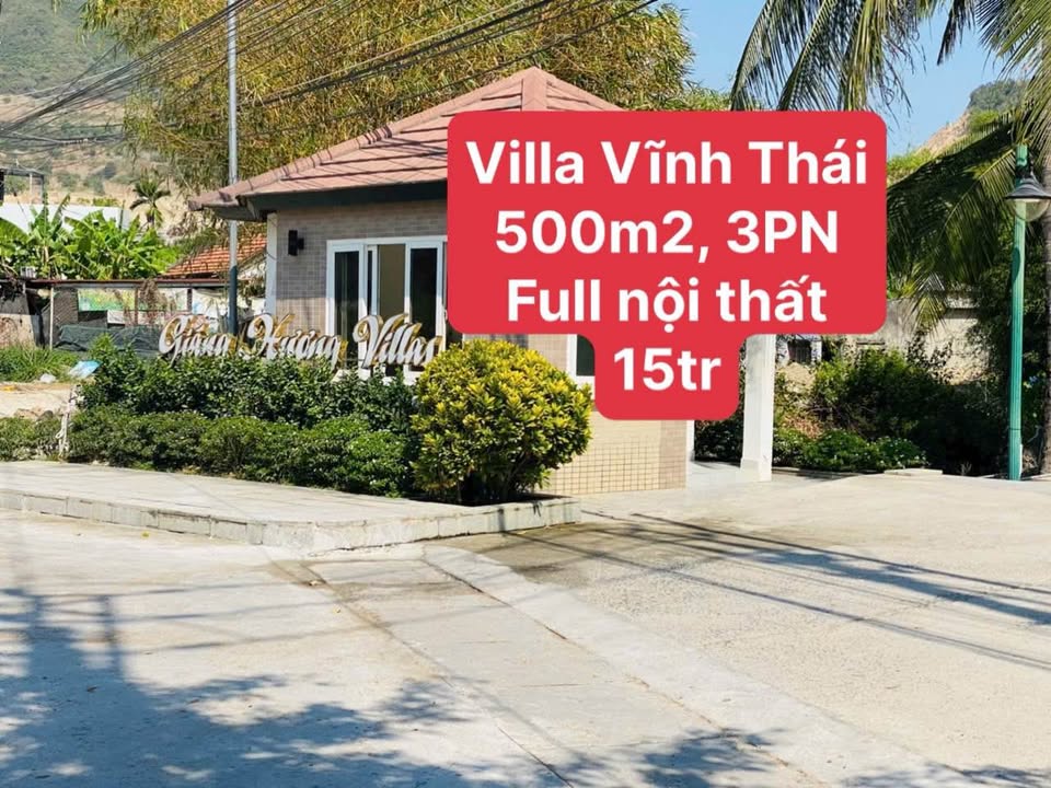 Cho thuê villa mới tại Biệt Thự Giáng Hương, Vĩnh Thái 500m² - Full nội thất chỉ 15 triệu!