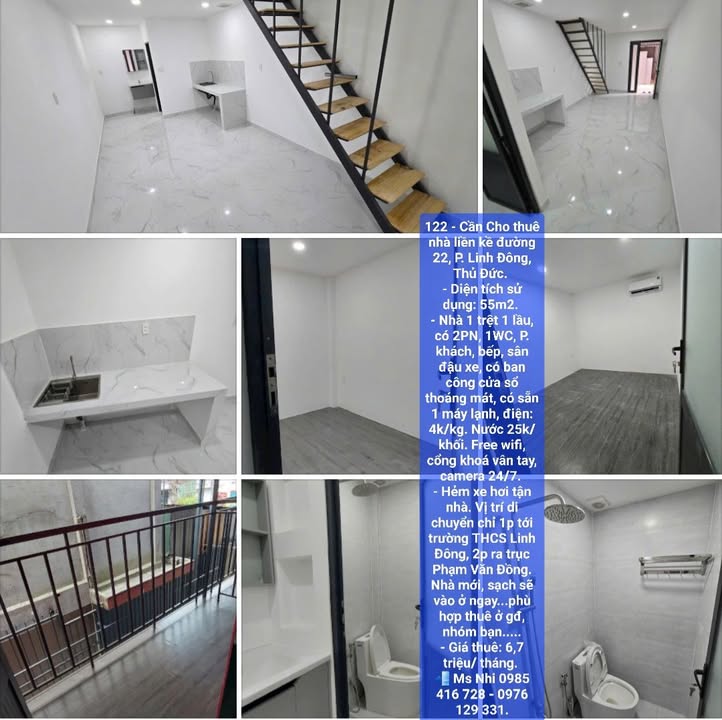 Nhà liền kề cho thuê tại đường 22, Thủ Đức, 55m² - Nhà mới, vào ở ngay!