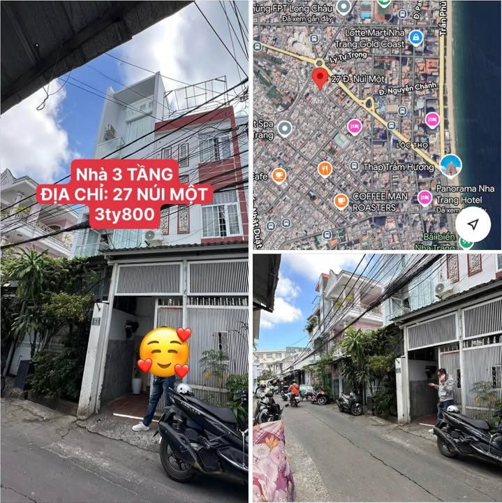 Nhà 3 tầng phố Núi Một, Nha Trang 36m² giá 3.8 tỷ - Cách biển chỉ 2 phút!
