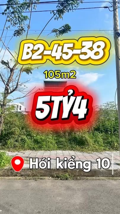 Đất Nam Hòa Xuân 105m² giá 5.4 tỷ - Cơ hội vàng cho nhà đầu tư!