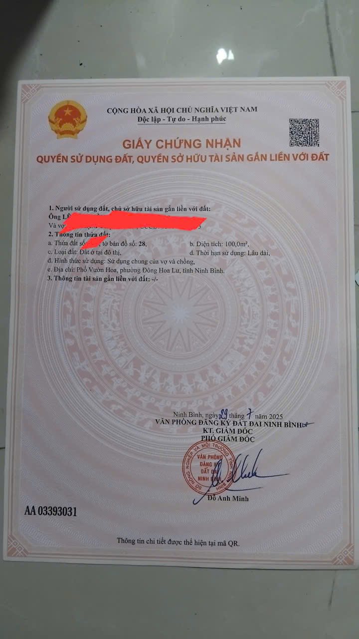 Đất nền 100m² tại Ngõ 80 Trần Nhân Tông, Ninh Bình - Giá cực kỳ hấp dẫn chỉ từ 3 tỷ!