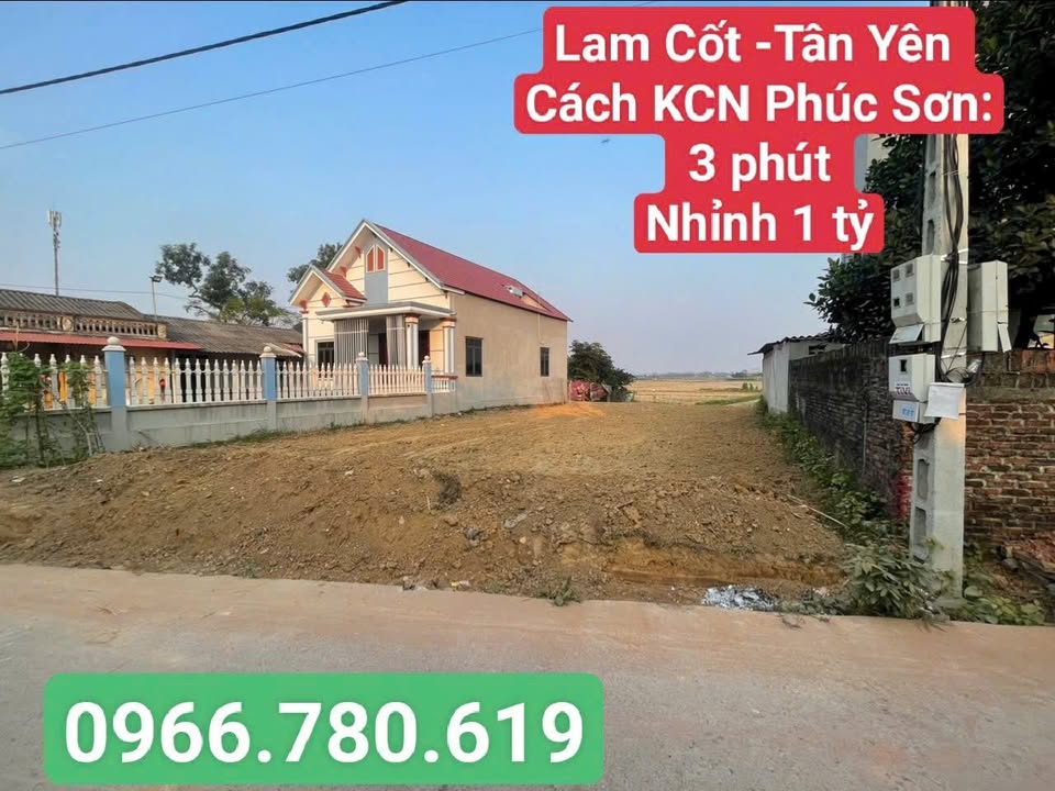 Đất nền FO tại Lam Cốt, Tân Yên, Bắc Giang 200m² giá 1 tỷ - Đầu tư sinh lời ngay!