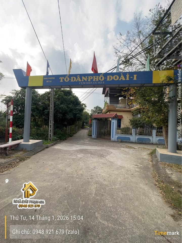 Đất nền Tổ dân phố Đoài 1, Mỹ Lộc, Nam Định 80m² giá 1.28 tỷ - Ô tô đỗ cửa, view Sông