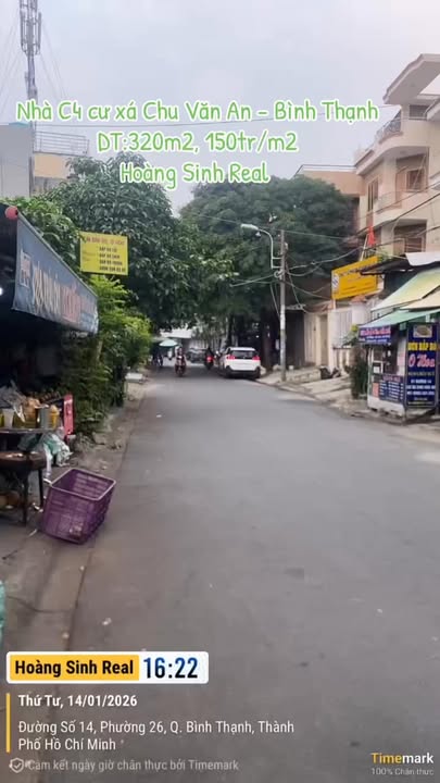 Nhà cấp 4 Đường số 14, Cư xá Chu Văn An, Bình Thạnh 320m² - Tiện xây mới ngay!