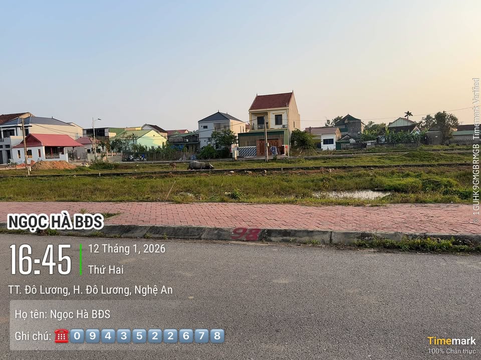 Bán lô đất Lô 98 Sao Vàng, Đà Sơn, Đô Lương 144m² - Đầu tư sinh lời hấp dẫn!