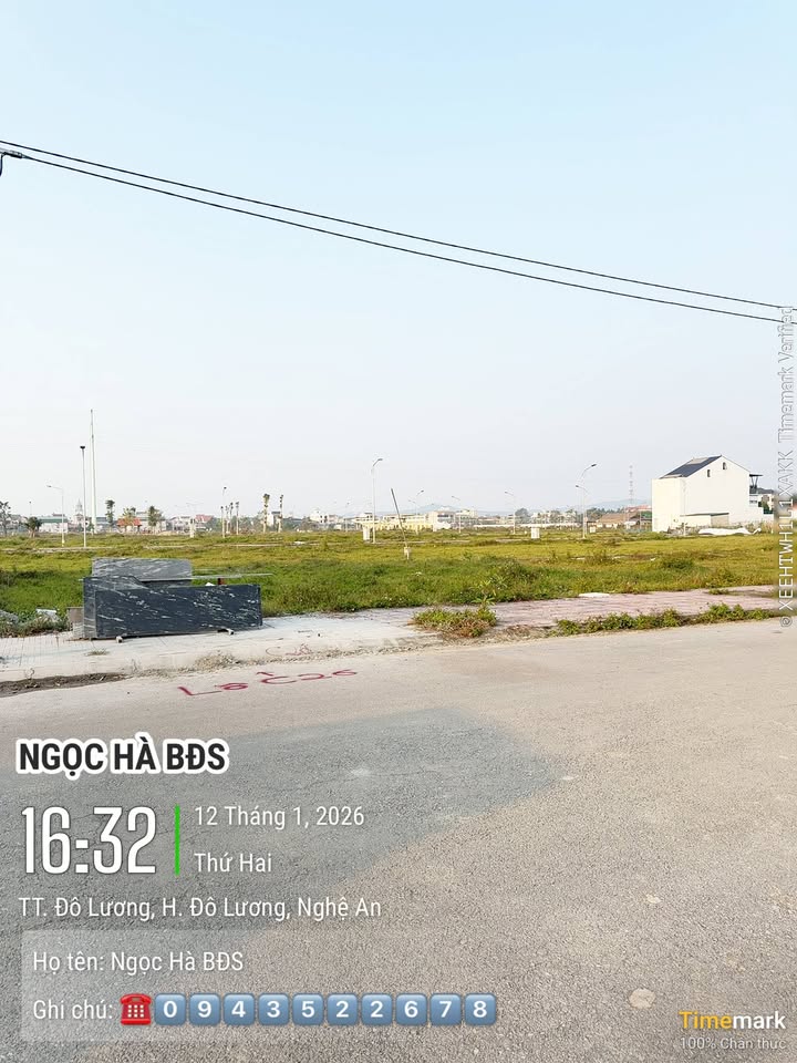 Đất nền tại Đồng Lùng, Thị trấn Đô Lương 147m² giá 2 tỷ - Mặt đường quy hoạch 15m!