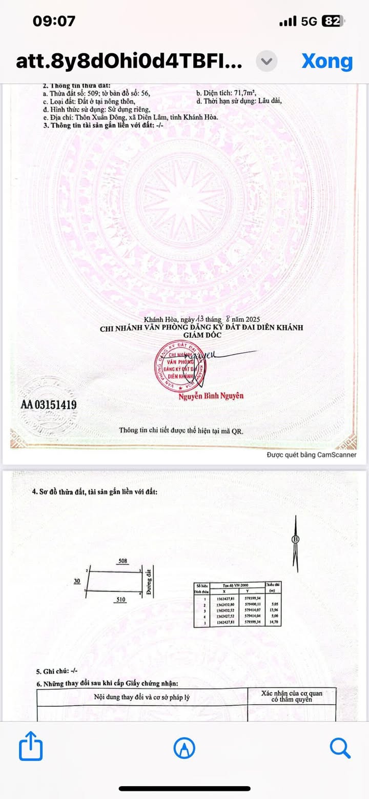 Đất thổ cư Diên Xuân 71m² giá 300 triệu - Cơ hội đầu tư hấp dẫn!