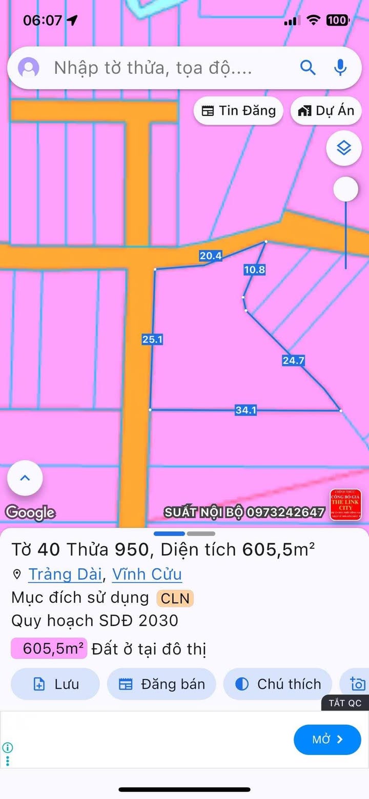 Đất nền 605m² tại Bùi Trọng Nghĩa, Biên Hòa - Giá chỉ 6 tỷ!