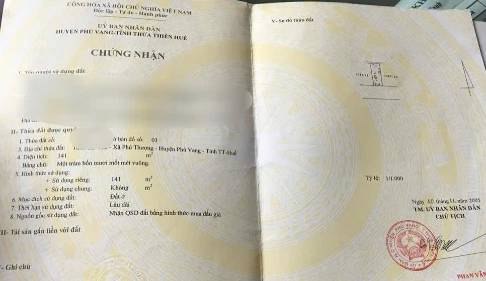 Bán đất KQH HẠ CỒN TRỐNG, Phú Thượng, 141m² giá 3 tỷ - Pháp lý rõ ràng, chính chủ!