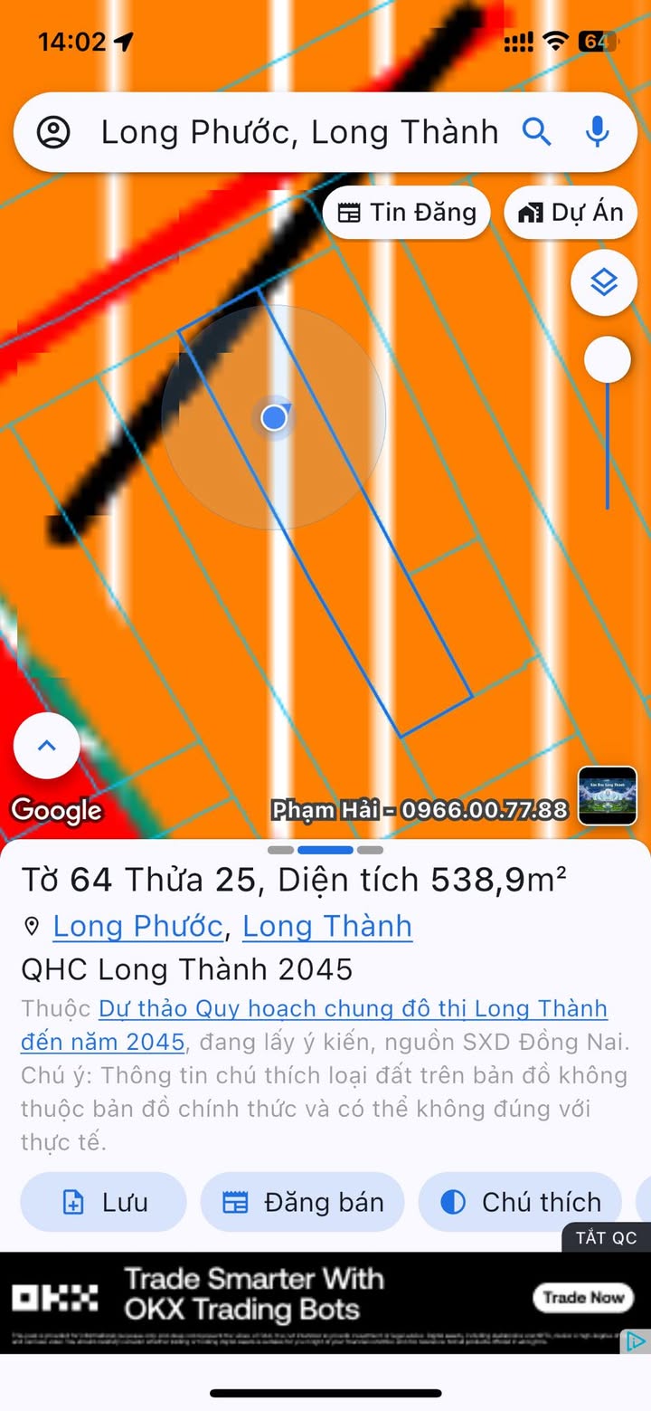 Đất thổ cư 200m² mặt tiền đường Bàu Cạn, xã Long Phước - Giá thương lượng hấp dẫn!