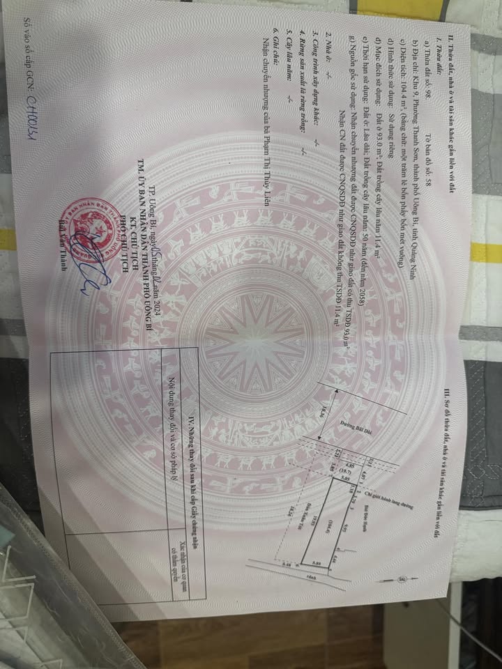 Đất mặt đường Bãi Dài Uông Bí 104.4m² giá 2 tỷ - Vị trí kinh doanh đắc địa!