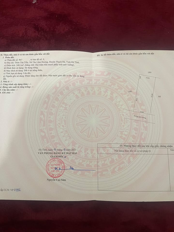 Đất nền Thạch Tân 240m² giá thỏa thuận - Cơ hội đầu tư hấp dẫn!