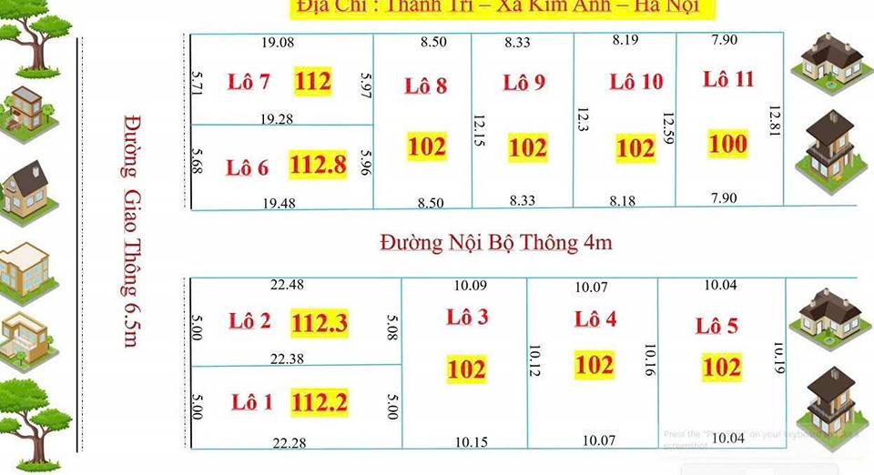 Đất nền 102m² tại Thanh Trí, Kim Anh - Giá chỉ hơn 2 tỷ, ô tô vào tận nơi!