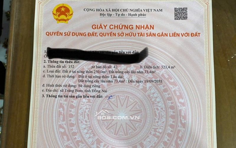 Nhà mặt tiền kinh doanh đường Cách Mạng Tháng 8 Trảng Bom, 323m², giá 5.5 tỷ - Cơ hội đầu tư hấp dẫn!