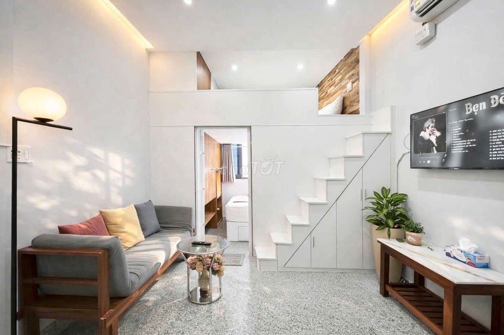 Căn hộ 1PN + Gác Trần Văn Đang Quận 3 40m² giá 8.8 triệu - Trống vào ở ngay!