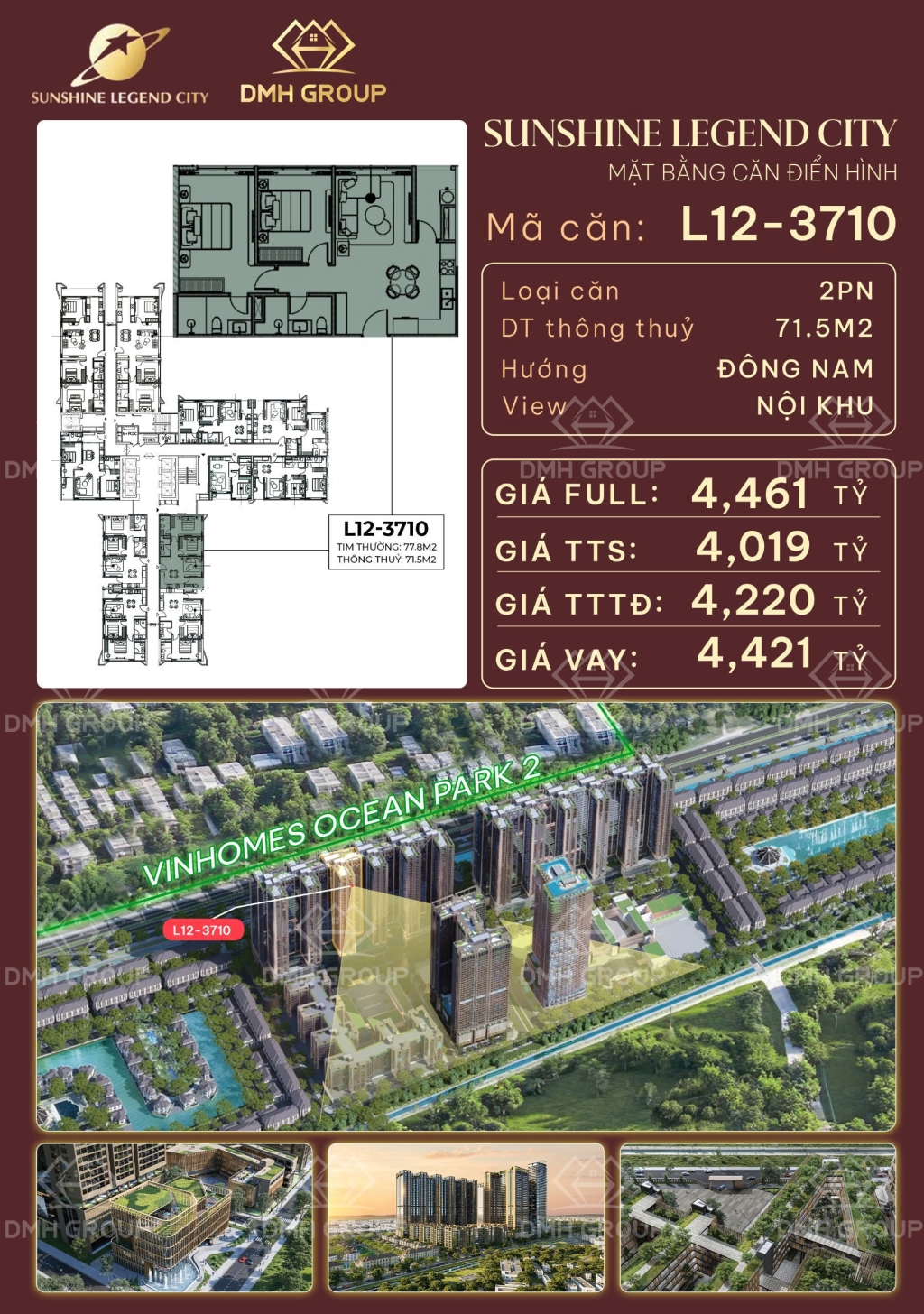 Căn hộ 2PN Sunshine Legend City 82m² giá 4 tỷ - Thiết kế hiện đại, an ninh 24/7!