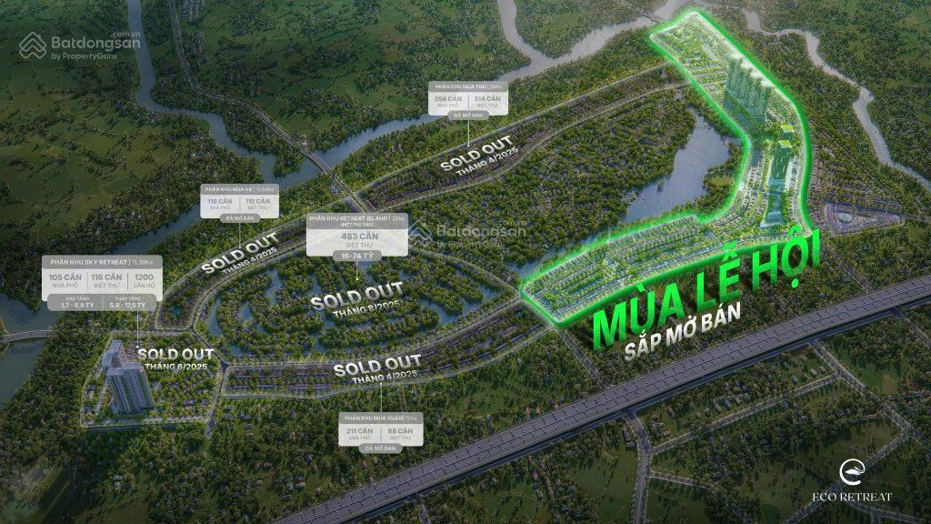 Mở bán nhà phố Phân khu Mùa Lễ Hội Eco Retreat - Giá tốt nhất thị trường