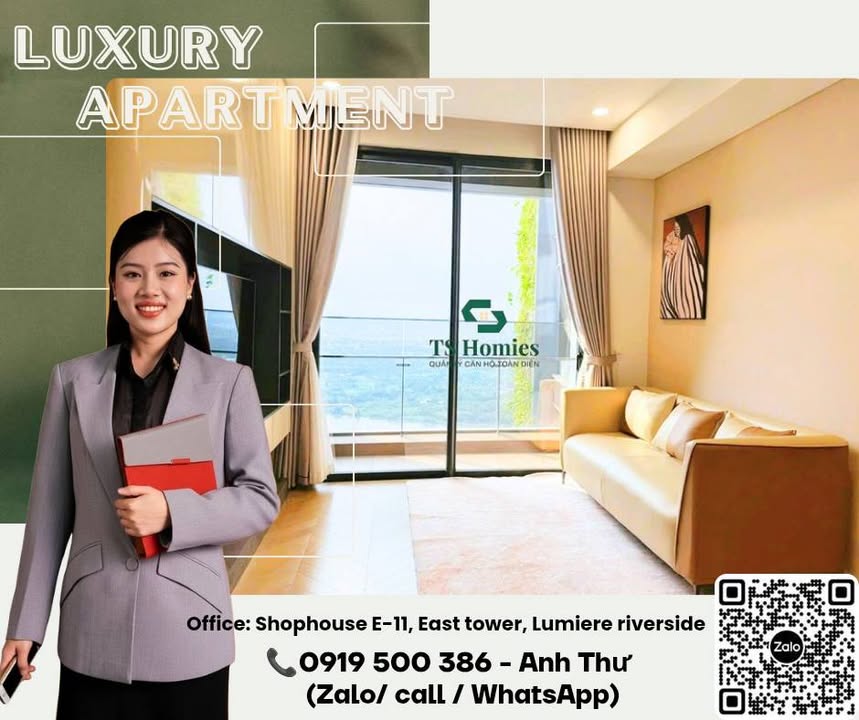 Căn hộ Lumiere Riverside Thủ Đức 72.8m² giá 15 tỷ - Sẵn sàng vào ở ngay!