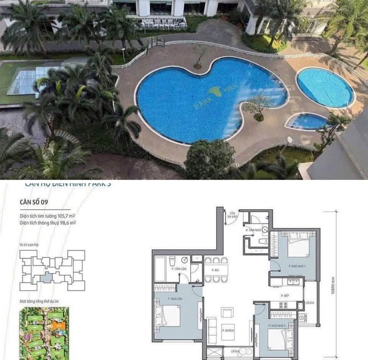 Căn hộ Park 3, Quận Hoàng Mai 106m² giá 13 tỷ - Sẵn sàng vào ở ngay!