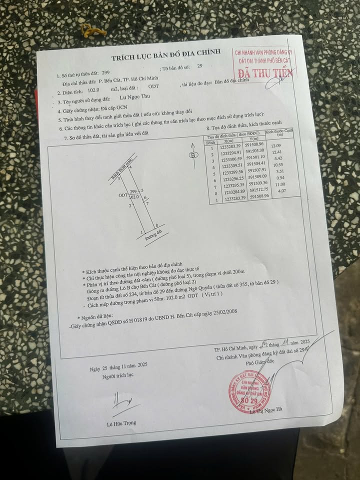 Đất nền 100m² hẻm bê tông Thới Hòa Bến Cát giá 1.3 tỷ - Đầu tư sinh lời ngay!