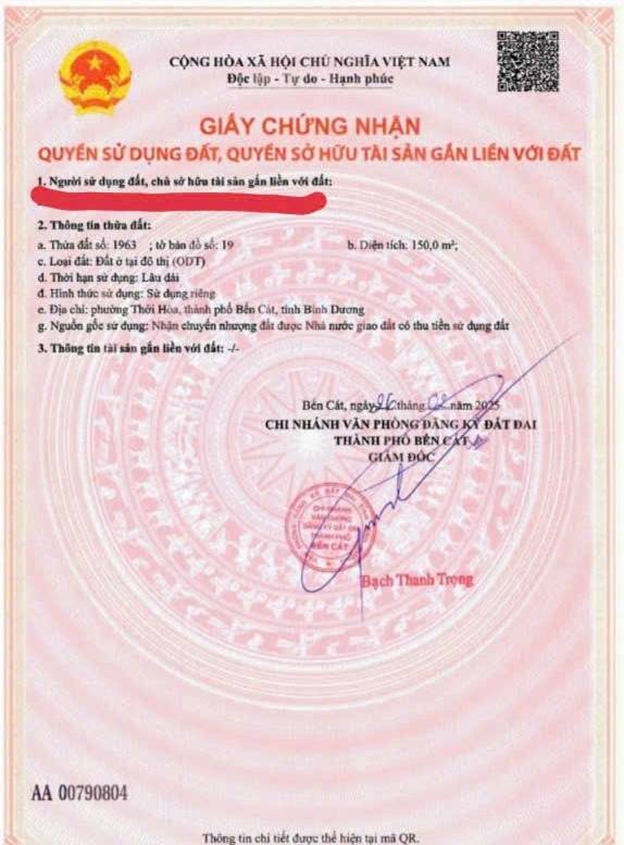 Đất thổ cư Khu H Mỹ Phước 3 Bến Cát 150m² giá 1.5 tỷ - Cơ hội đầu tư hoàn hảo!