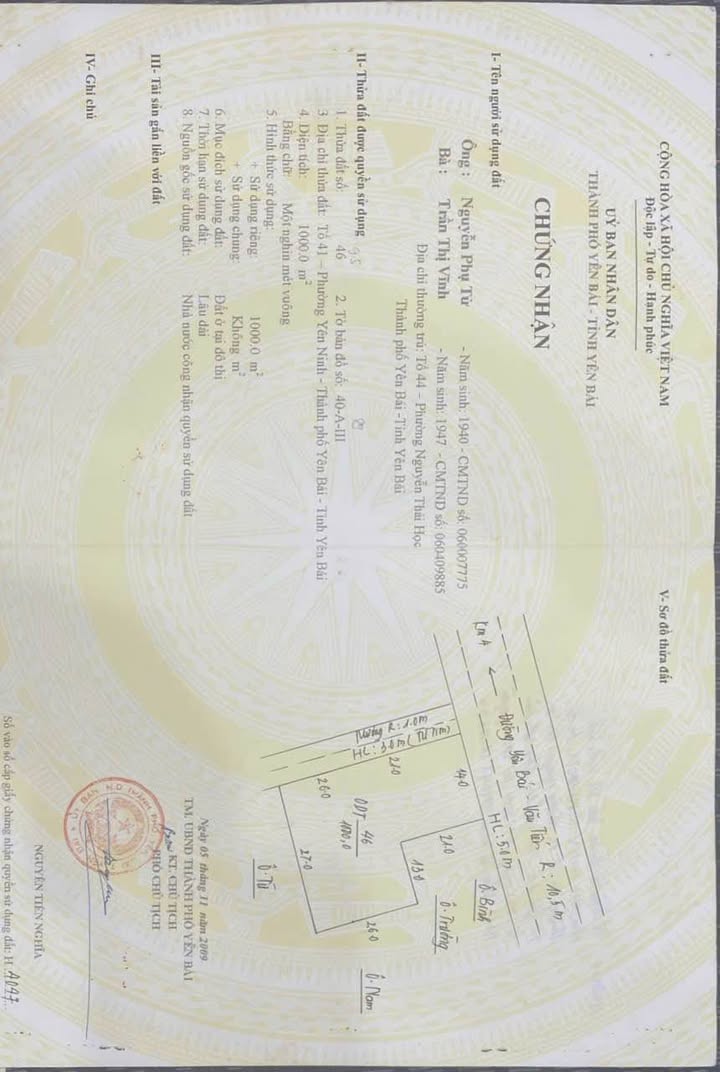 Đất nền kinh doanh tại Lê Lợi, Yên Bái 2757m² giá 21 tỷ - Cơ hội đầu tư tuyệt vời!