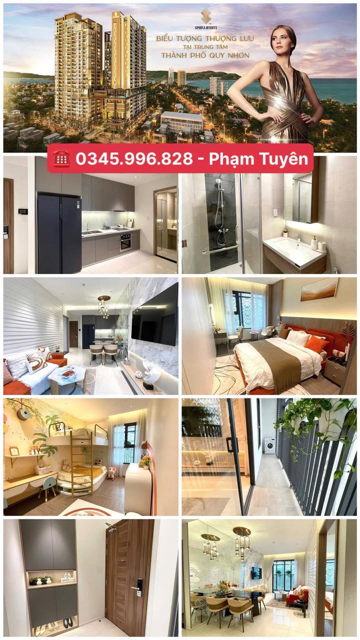 Căn hộ Simon Heights Quy Nhơn 87.5m² giá 4 tỷ - Đầu tư sinh lời ngay!