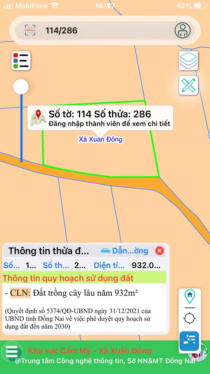 Đất nền Xuân Tây, Cẩm Mỹ 930m² giá chỉ 900 triệu - Đất thổ cư, đường thông 40m