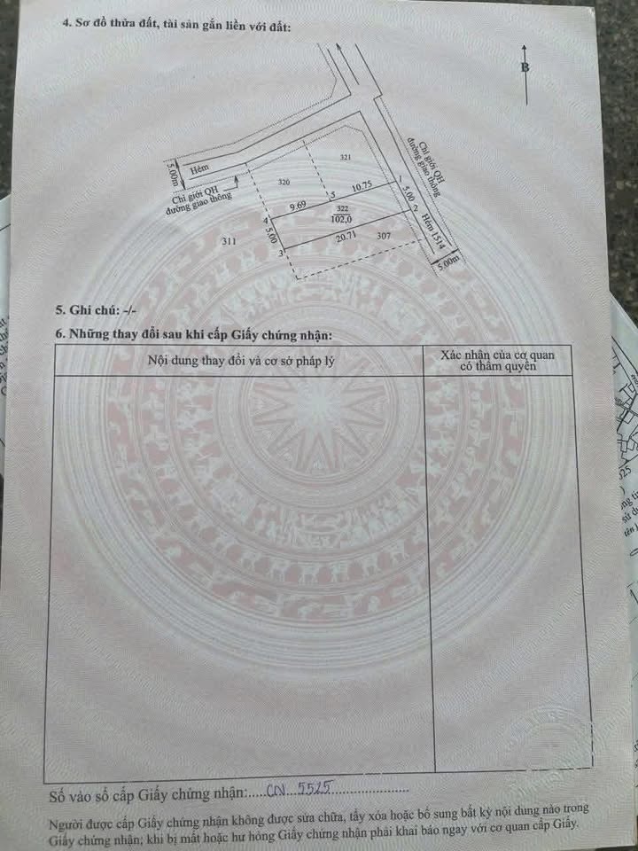 Đất mặt tiền hẻm 1514, Phường 12, TP Vũng Tàu 102m² - Giá chỉ 3.55 tỷ, cơ hội đầu tư tuyệt vời!