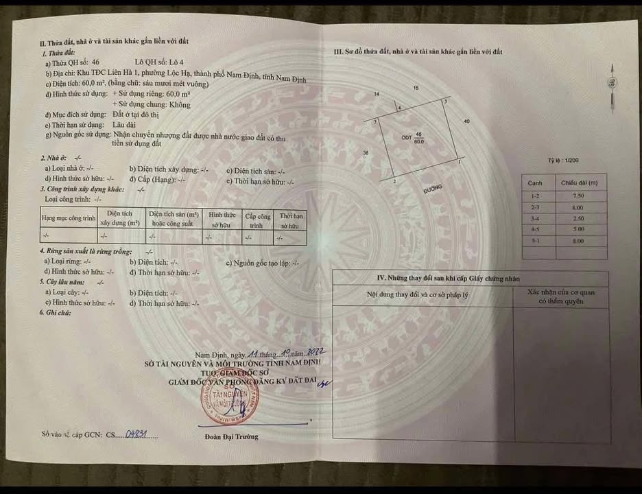 Bán đất mặt đường Liên Hà 1, Nam Định 60m² giá 3.2 tỷ - Đầu tư sinh lời ngay!