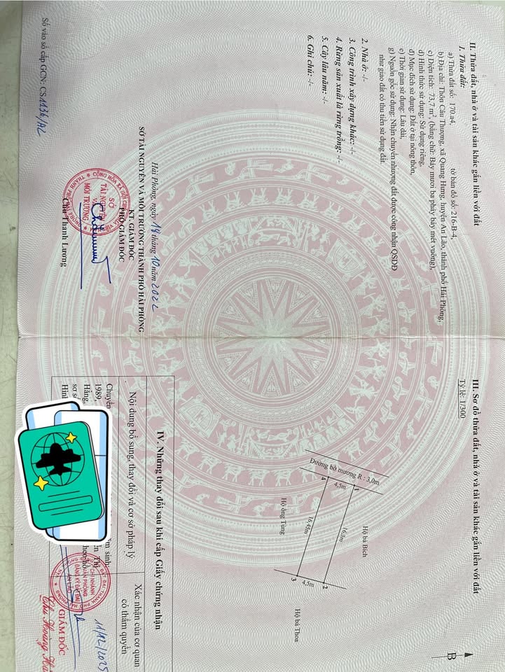 Đất nền 74m² tại công nghiệp Cửa Hoạt Quán Thắng, Hải Phòng - Chỉ 700 triệu!