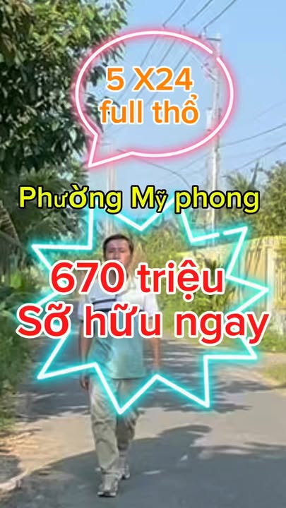 Đất nền Khu phố Mỹ Hòa, Mỹ Phong, 120m² giá 670 triệu - Tiềm năng sinh lời cao!