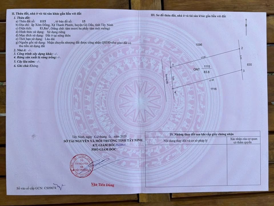 Đất thổ cư 85m² giá 330 triệu - Cơ hội đầu tư tại Gò Dầu!