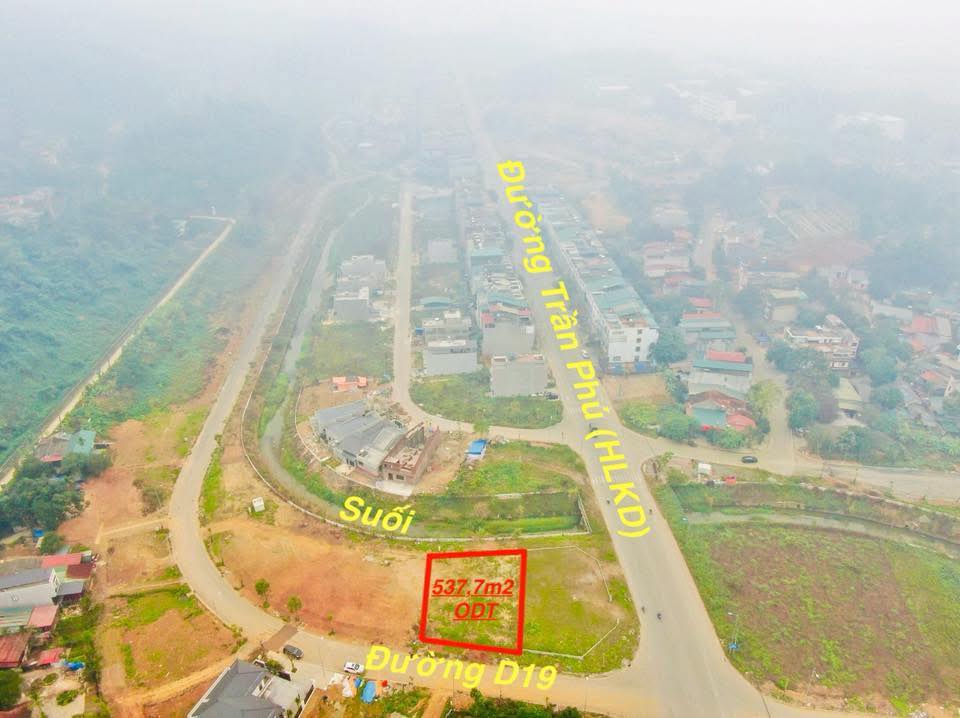 Lô đất trung tâm TP Lào Cai 537.7m² giá 8 tỷ - Đầu tư sinh lời ngay!