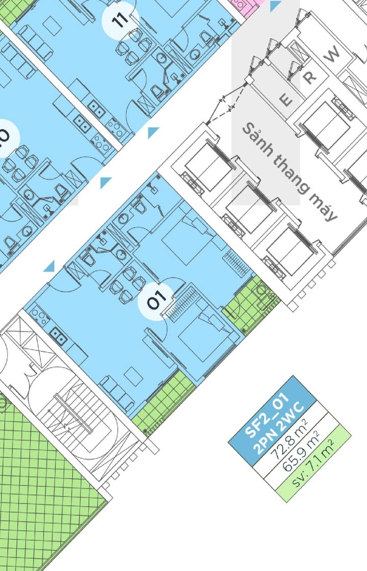 Căn hộ Sky-Forest 66m² giá 5.1 tỷ - Căn góc hướng Đông Nam hiếm có!