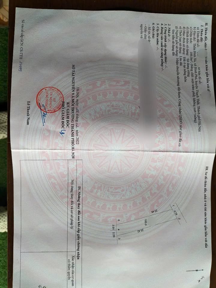 Đất nền 100m² tại Bình Xá, Sóc Sơn - Đường thông ô tô tải