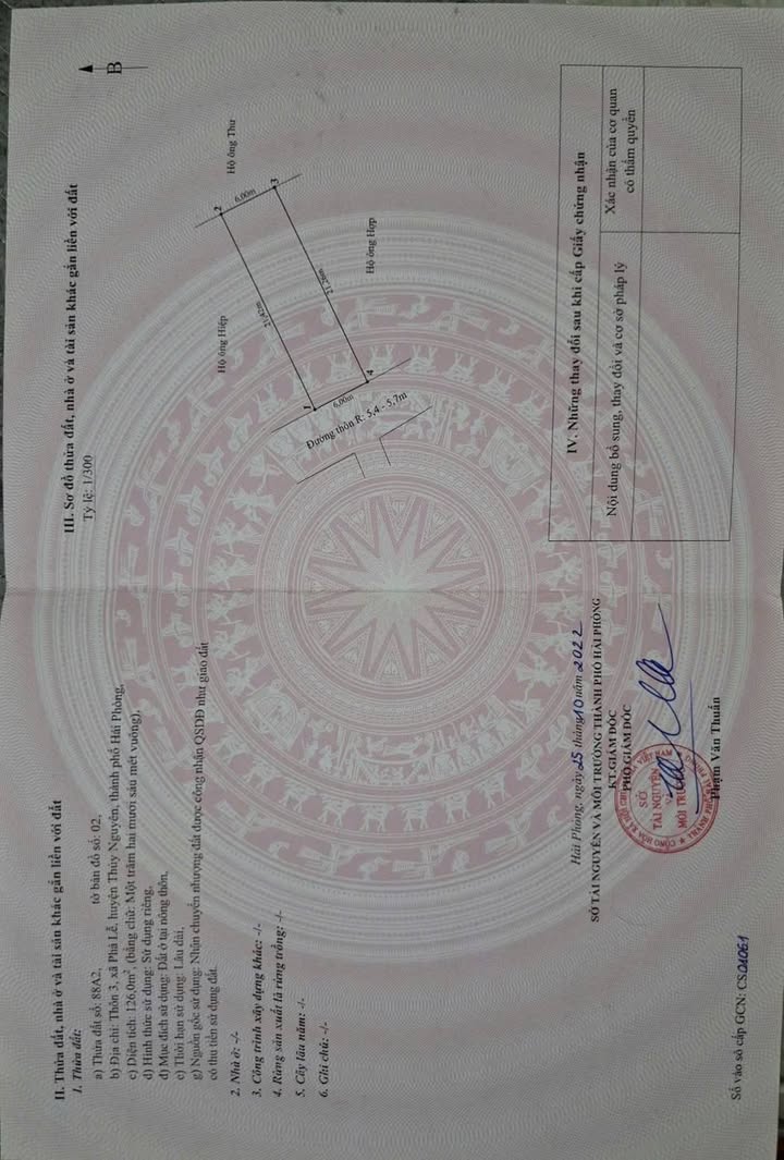 Đất kinh doanh tại thôn 3, Phường Nam Triệu, Hải Phòng 126m² - Sổ đỏ chính chủ, giá đầu tư chỉ 3 tỷ!