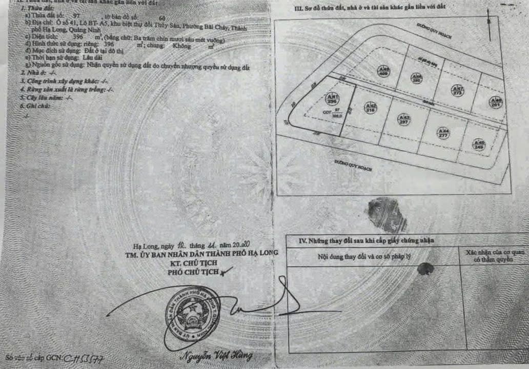 Đất nền đồi Thuỷ Sản Bãi Cháy 396m² giá 3.96 tỷ - Cơ hội đầu tư hấp dẫn!