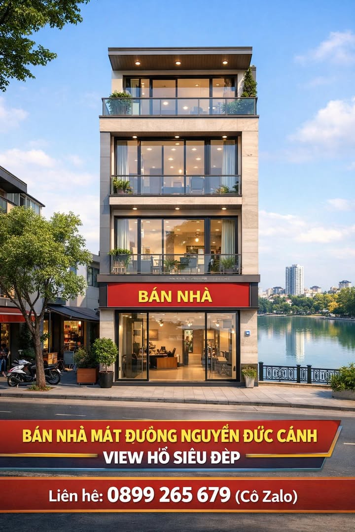 Nhà mặt đường Nguyễn Đức Cảnh, 133m² - View hồ cực đẹp, kinh doanh thuận lợi!