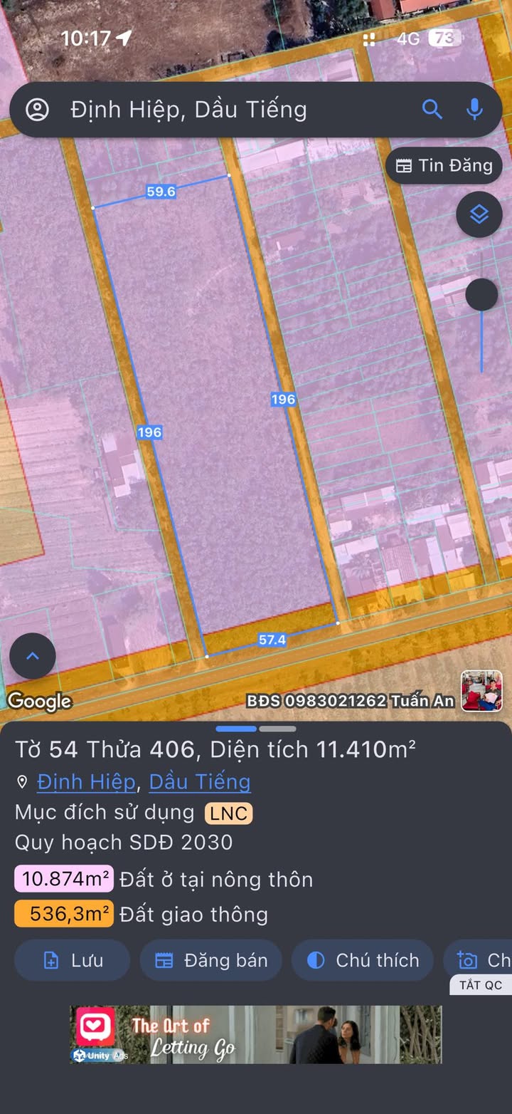 Đất nền ấp Định Hiệp, Dầu Tiếng 10000m² giá 18 tỷ - Sổ hồng chính chủ, 3 mặt tiền