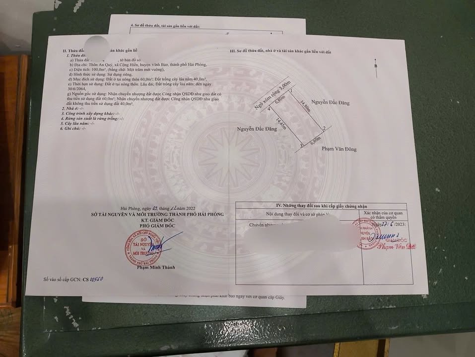 Lô đất 100m² An Quý, Cộng Hiền giá chỉ 600 triệu - Cần bán gấp!