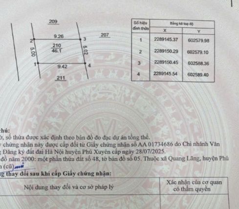 Đất Thổ Cư Thông Xã Quang Lãng 46m² giá 1.5 tỷ - Đầu tư sinh lời cao!