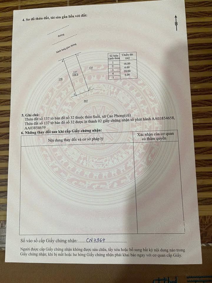 Đất nền 108m² Trần Nguyên Hãn, Cao Phong - Pháp lý đầy đủ, thuận lợi kinh doanh!