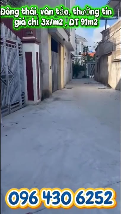 Đất thổ cư Thôn Đông Thai, Vân Tảo, Thường Tín 91m² giá chỉ 270 triệu - Đầu tư sinh lời ngay!