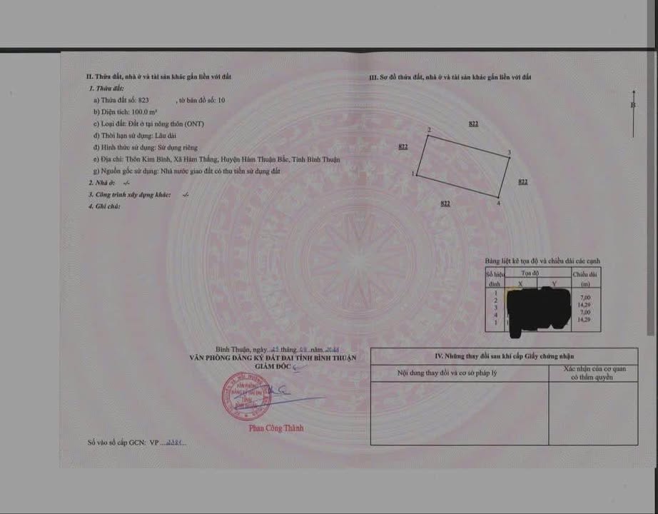 Đất thổ cư xã Hàm Thắng 360m² giá 1 tỷ - Sổ hồng chính chủ!